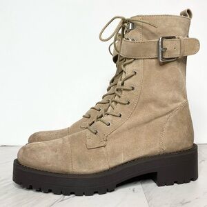 Sam Edelman Junip Tan Suede Combat Boot 9M